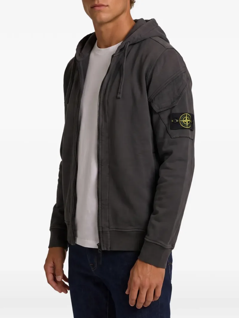 Stone Island — 6100016 brushed organic-cotton fleece sweatshirt — Foto 2 di 2