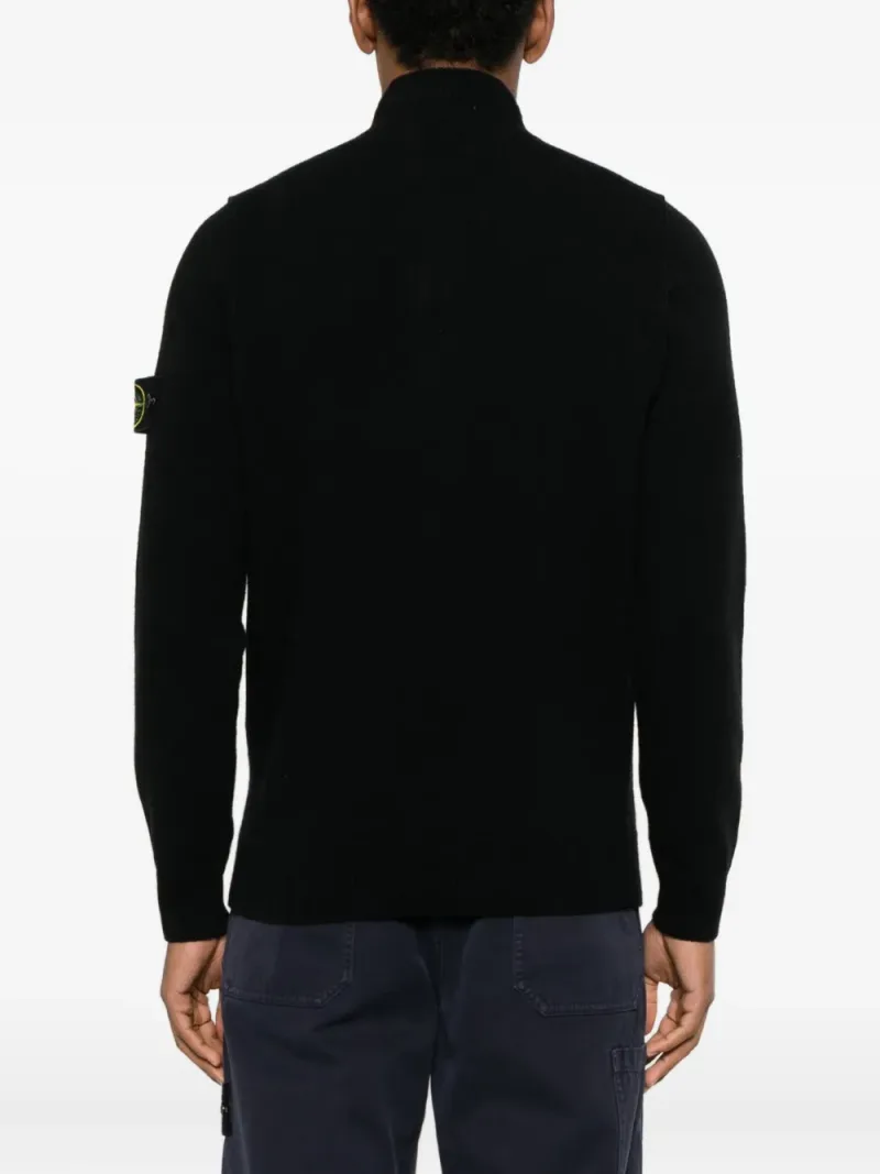 Stone Island — Wool sweater with logo — Foto 3 di 4