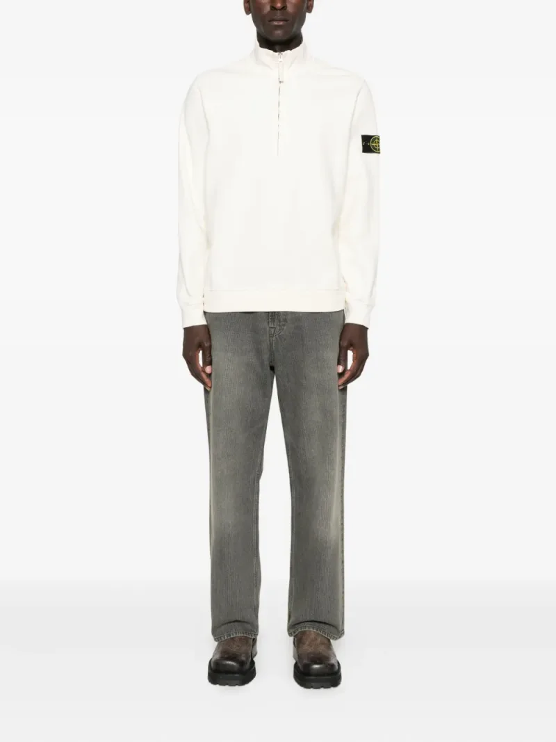Stone Island — Half-zip logo-patch sweatshirt — Photo 2 of 5