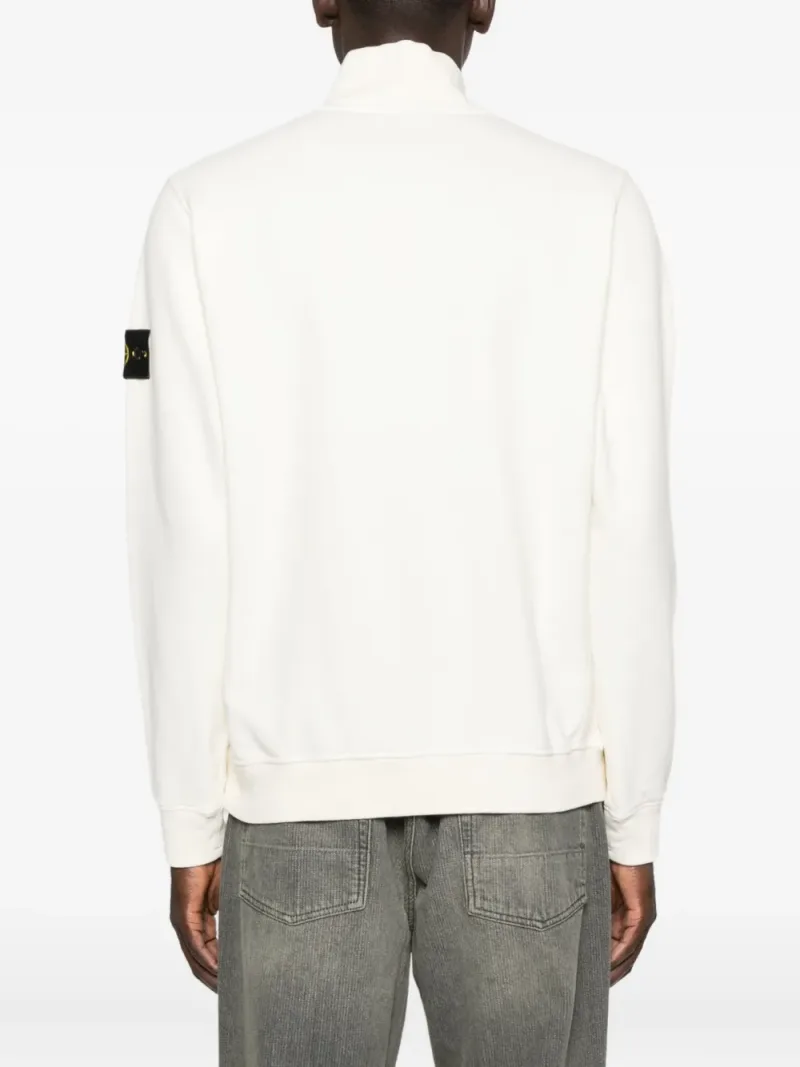 Stone Island — Half-zip logo-patch sweatshirt — Photo 4 of 5