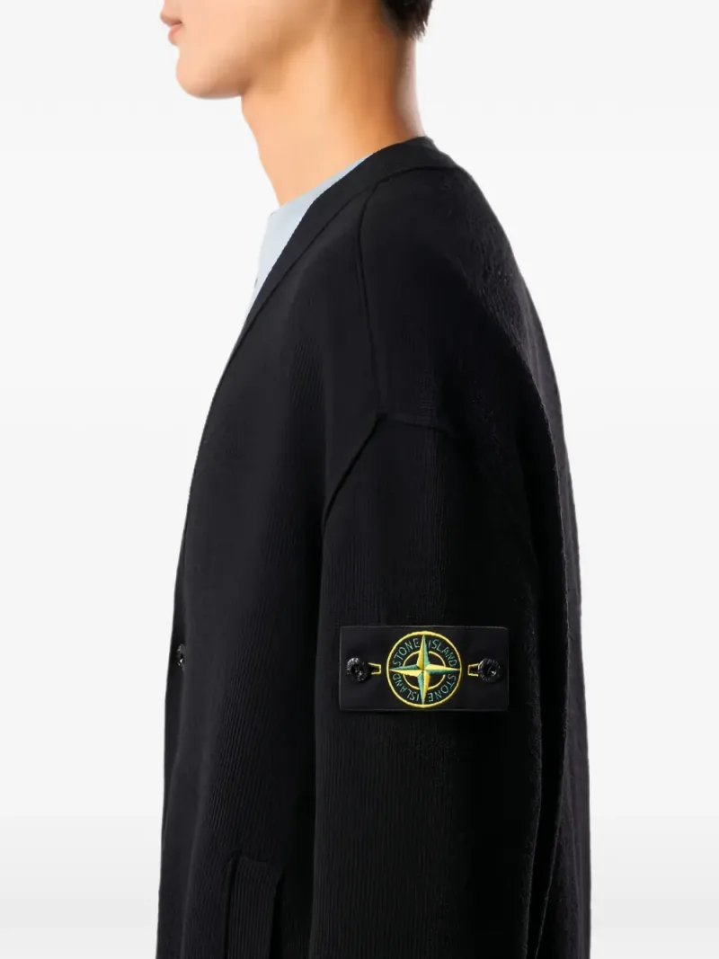Stone Island — Logo-patch button-up cardigan — Photo 3 of 3