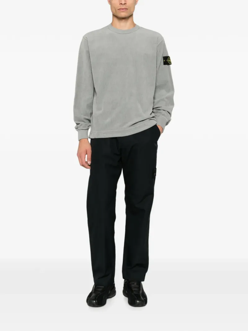 Stone Island — Logo-patch corduroy sweatshirt — Foto 2 di 5