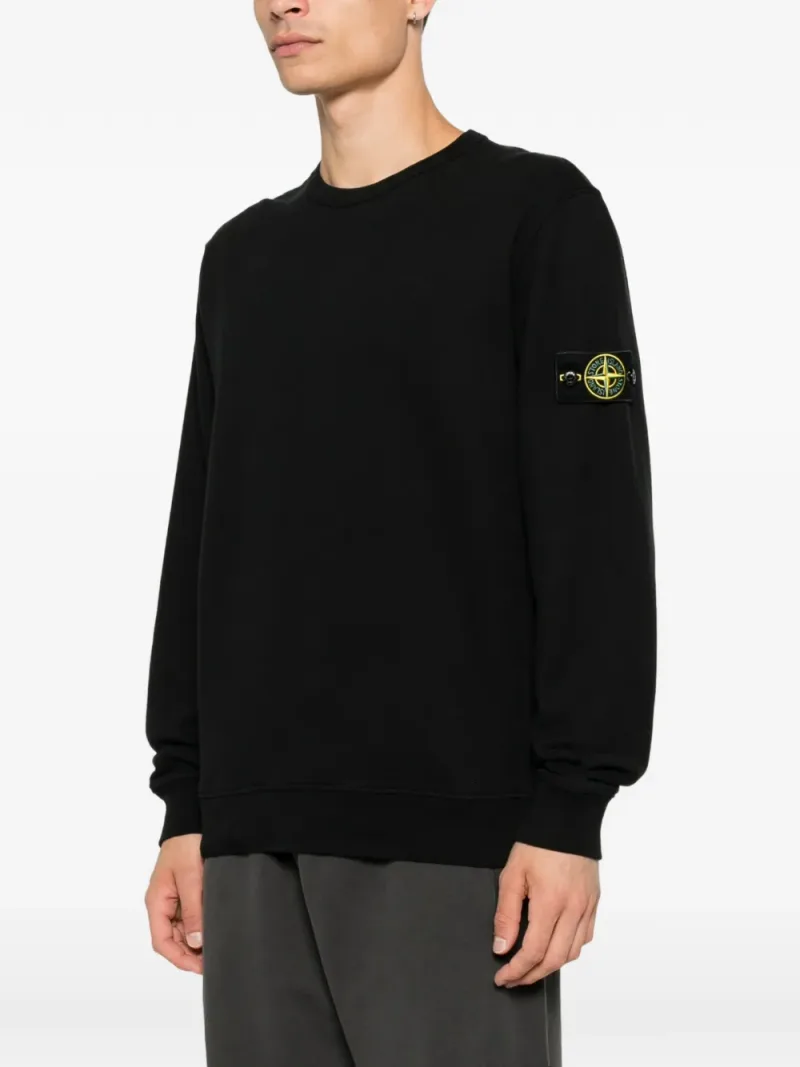 Stone Island — 6100049 brushed organic cotton fleece sweatshirt — Foto 3 di 5