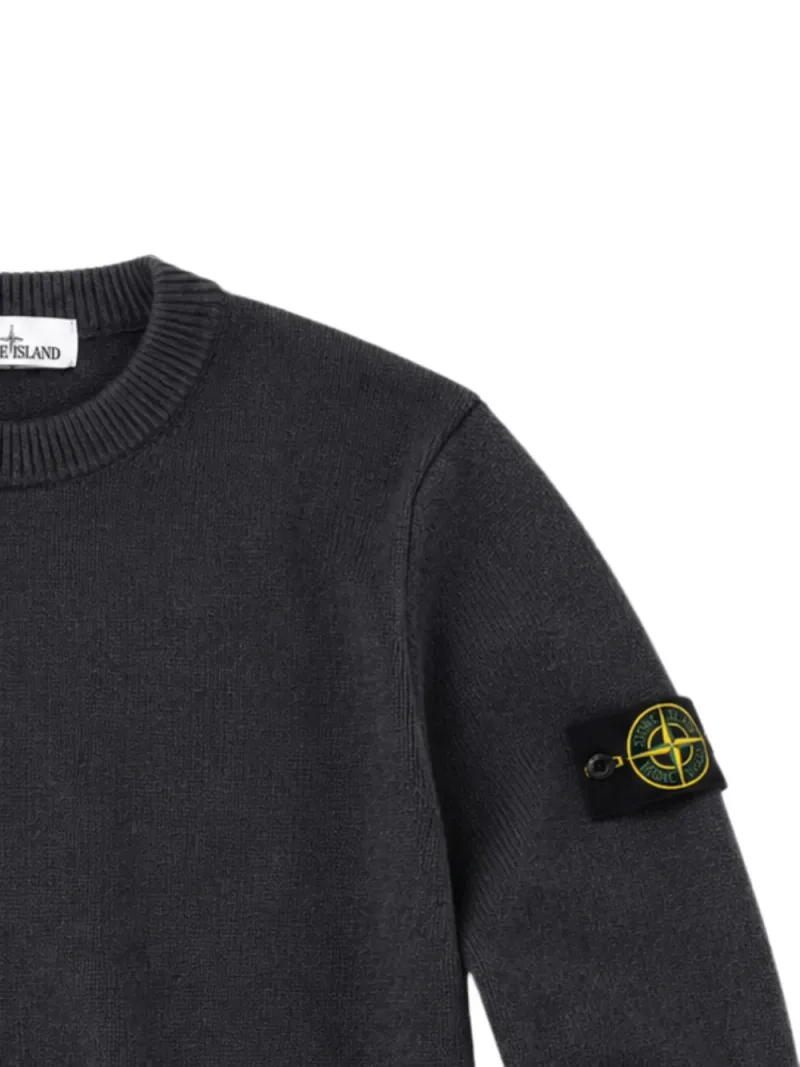 Stone Island — Logo-patch wool sweater — Foto 3 di 3