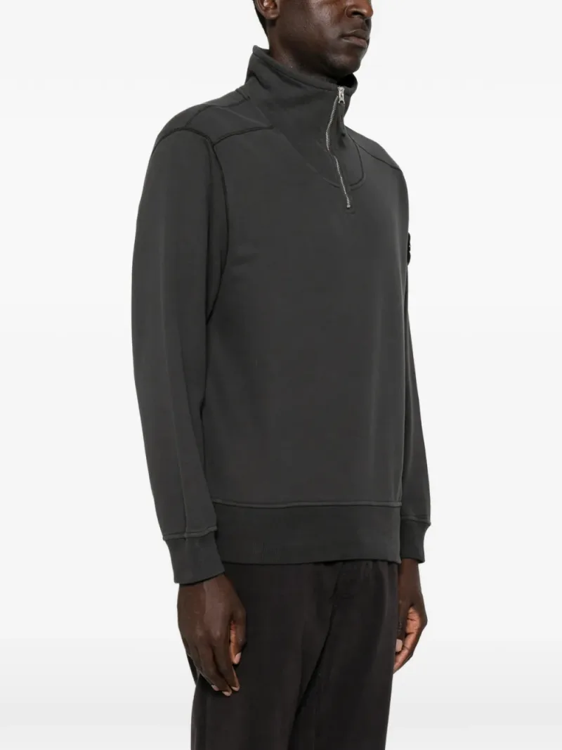 Stone Island — 6100021 comfort-fit half-zip sweatshirt with stand collar — Photo 3 of 5