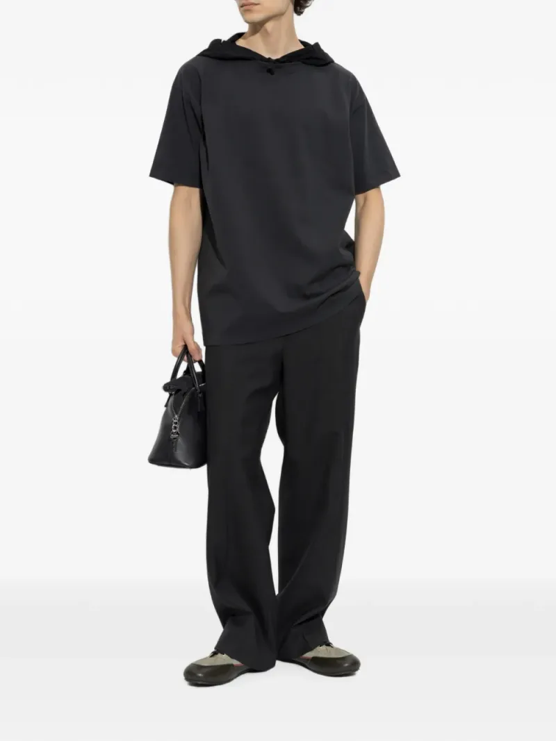 Maison Margiela — Graphic-print hooded T-shirt — Foto 2 di 5