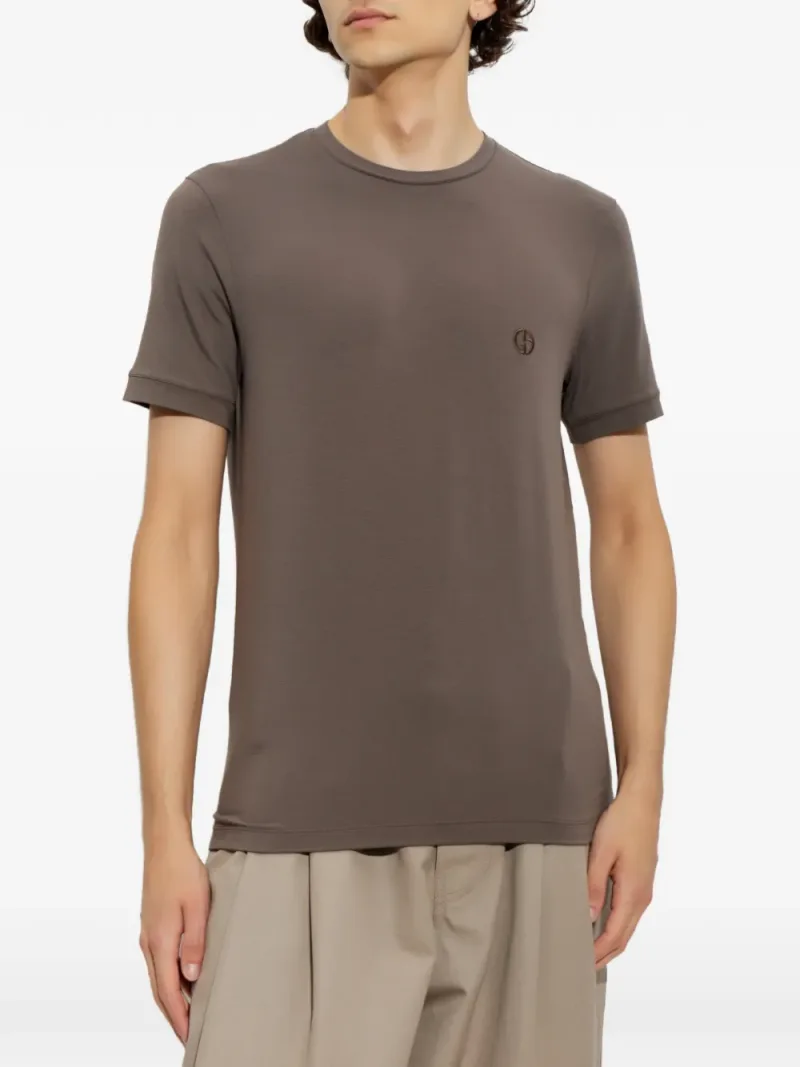 Giorgio Armani — Embroidered-logo T-shirt — Photo 3 of 5