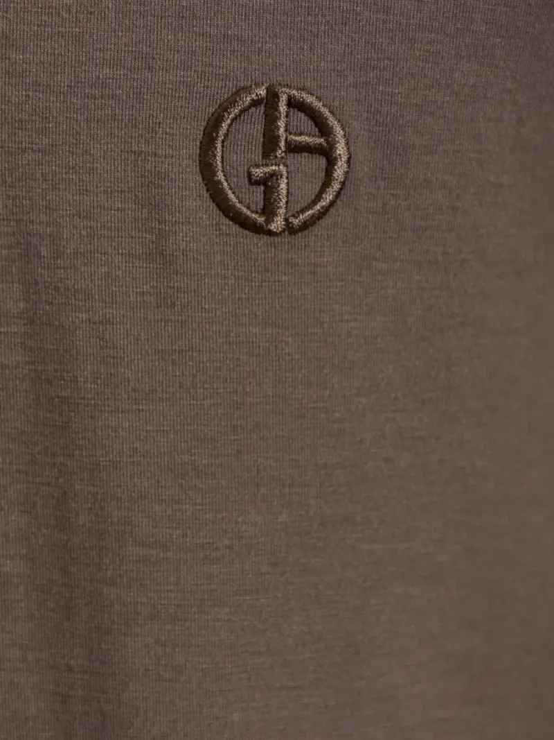 Giorgio Armani — Embroidered-logo T-shirt — Photo 5 of 5