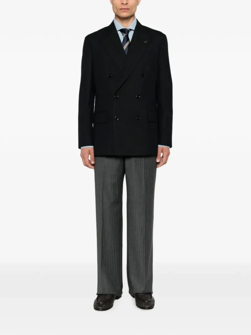 Lardini — Pinstripe double-breasted blazer — Photo 2 of 5