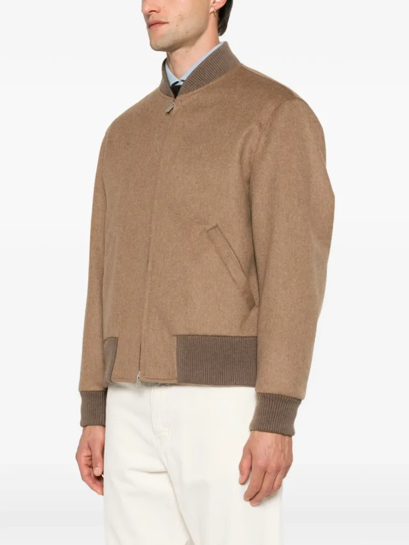 Lardini — Ribbed-trim zip-fastening jacket — Photo 3 of 5