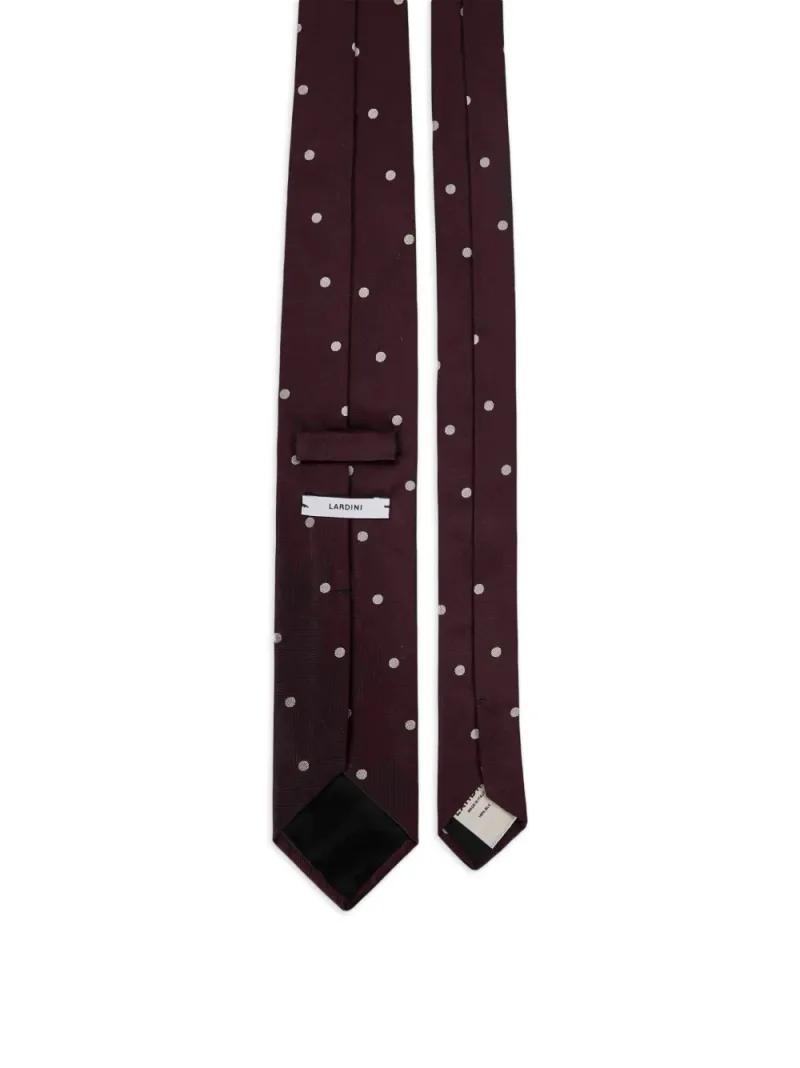 Lardini — Polka-dot silk tie — Foto 2 di 2