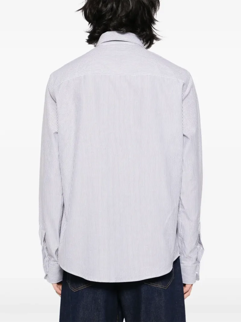 Ami Paris — De Coeur monogram striped-pattern shirt — Foto 4 di 5