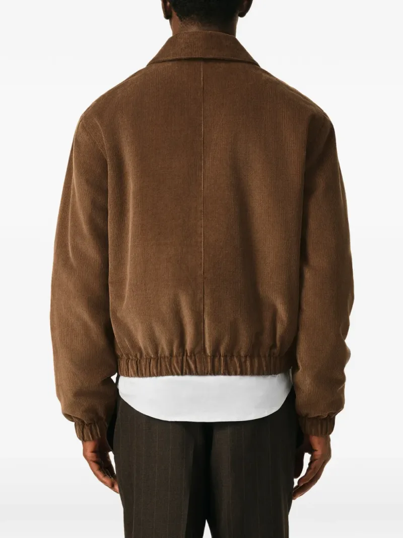 Ami Paris — Corduroy cotton padded jacket with Ami de Coeur — Photo 4 of 5