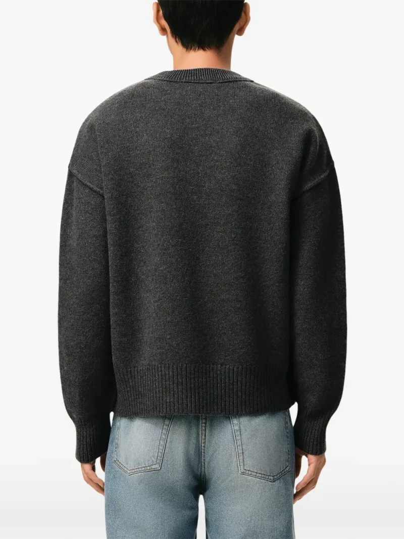 Ami Paris — Ami De Coeur crew-neck wool sweater — Foto 4 di 5