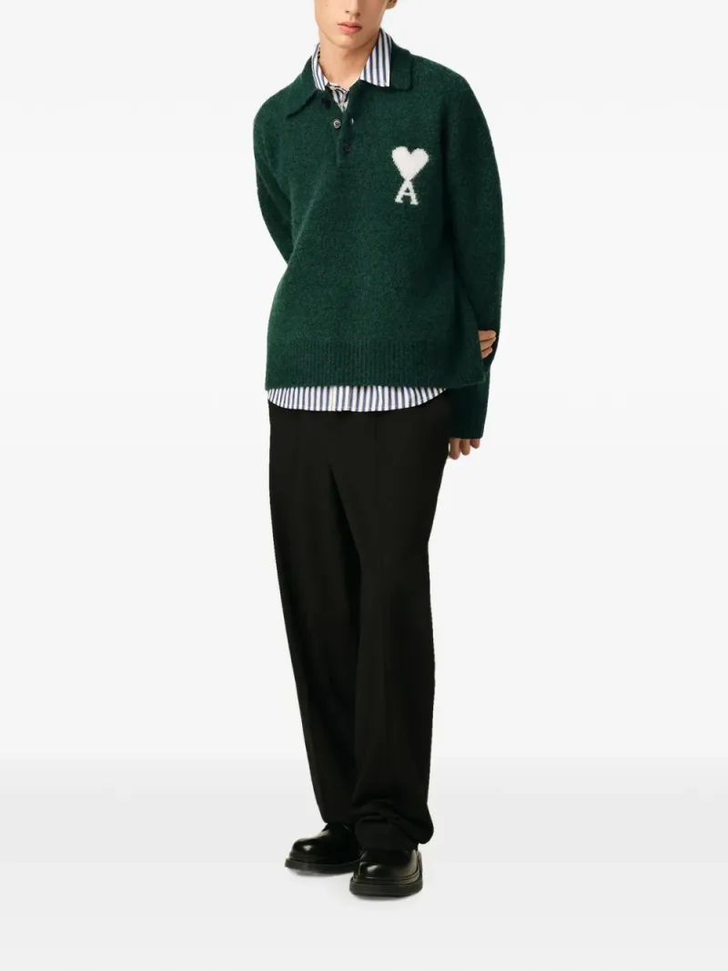Ami Paris — Alpaca polo with Ami de Coeur — Foto 2 di 5