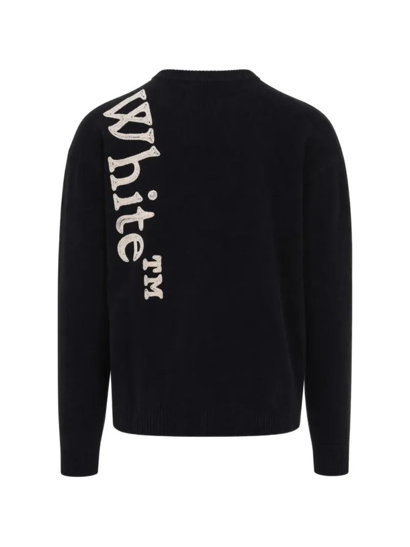 Off-White — Logo-embroidered wool sweater — Foto 3 di 3