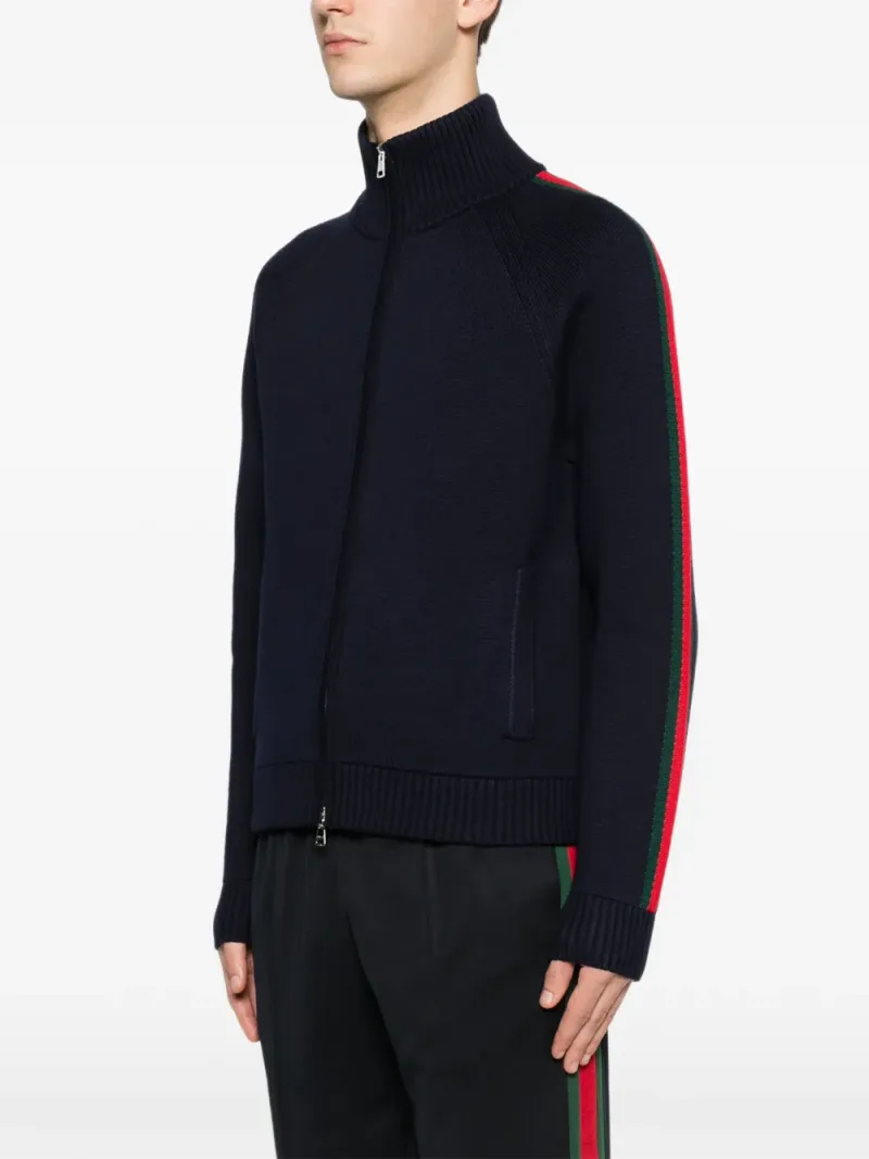 Gucci — Striped zip-up cardigan — Photo 3 of 5