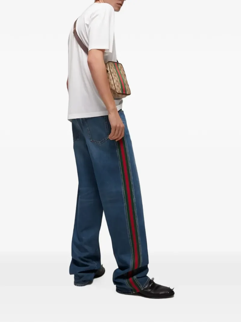 Gucci — Web-stripe jeans — Foto 2 di 2