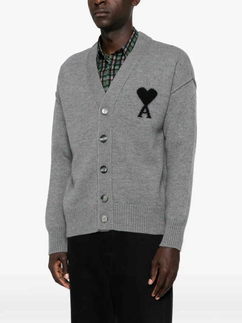 Ami Paris — Ami de Coeur buttoned cardigan — Photo 3 of 5