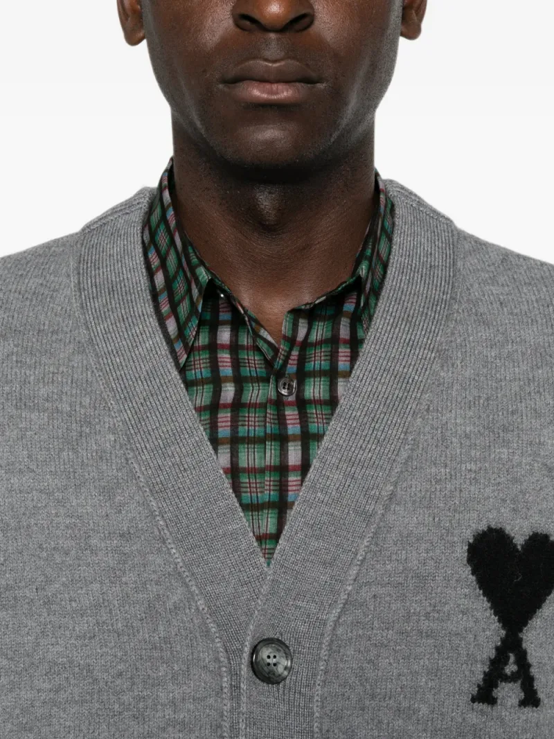 Ami Paris — Ami de Coeur buttoned cardigan — Photo 5 of 5