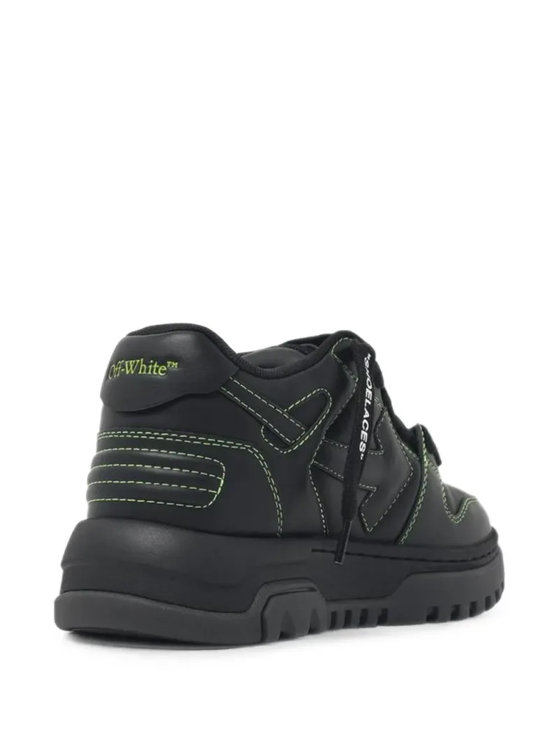 Off-White — Out Of Office chunky black leather-blend sneakers — Foto 3 di 3