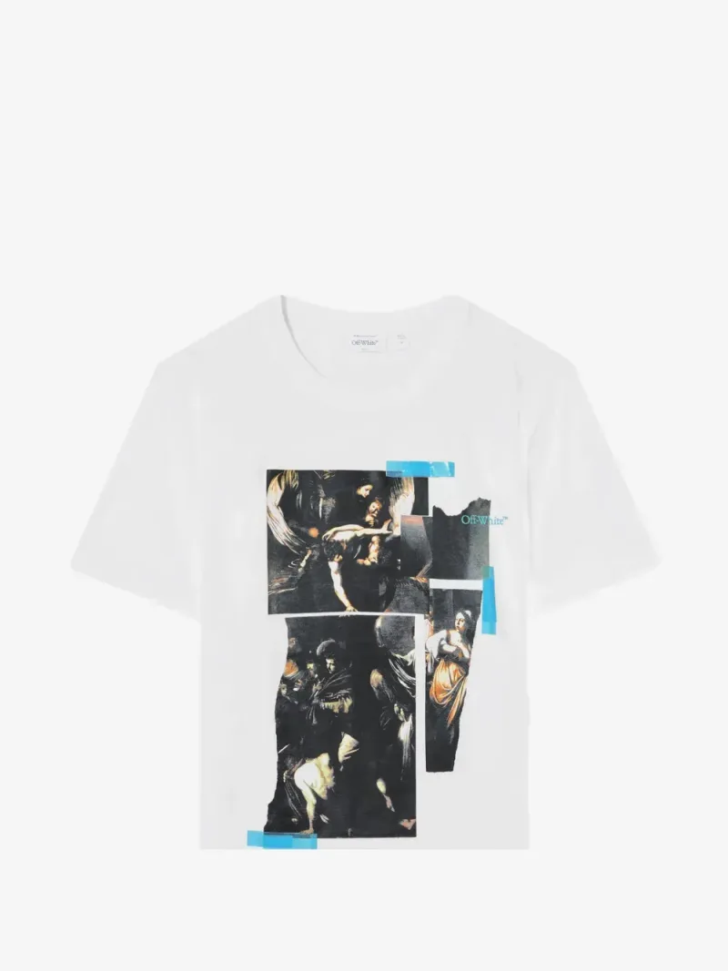 Off-White — Tape Mercy 合身T恤