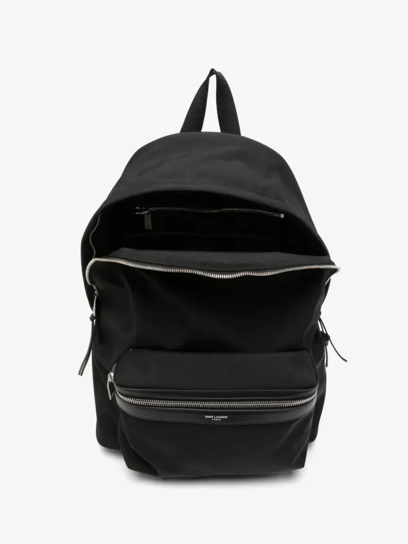 Saint Laurent — City Rucksack mit Lederbesatz — Foto 5 von 5
