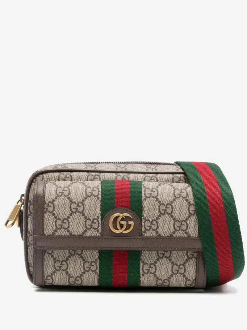 Gucci — Сумка-мессенджер с узором GG Supreme и отделкой Web