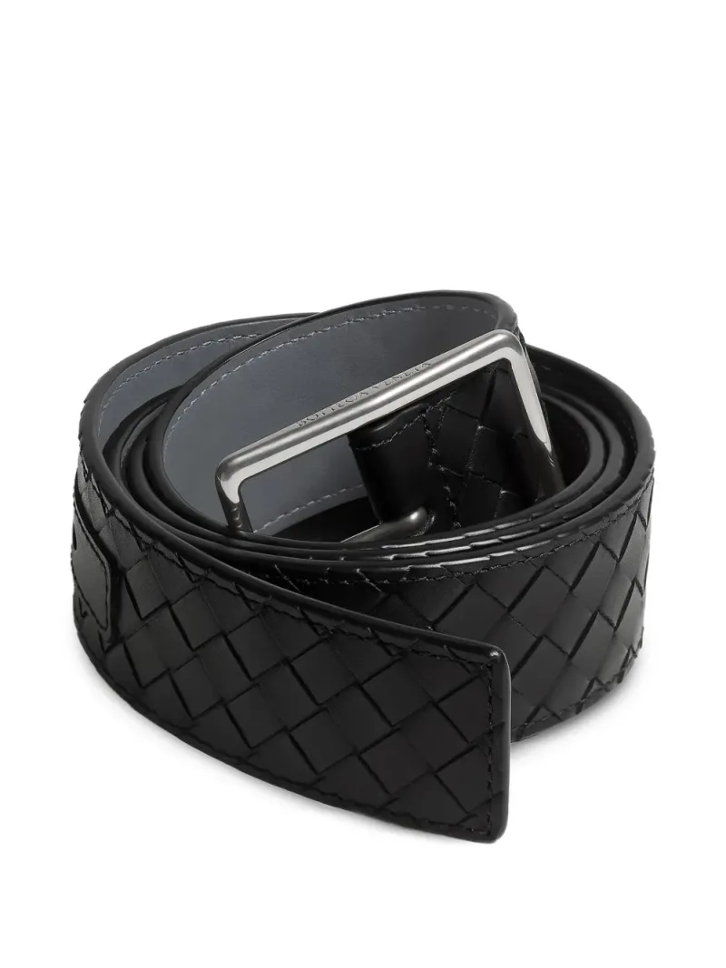 Bottega Veneta — Cintura Intrecciato in pelle — Foto 2 di 4