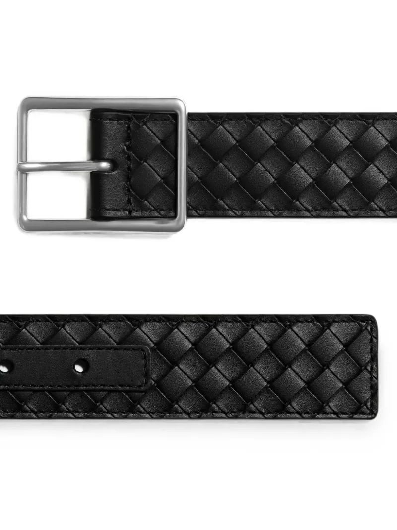 Bottega Veneta — Cintura Intrecciato in pelle — Foto 3 di 4