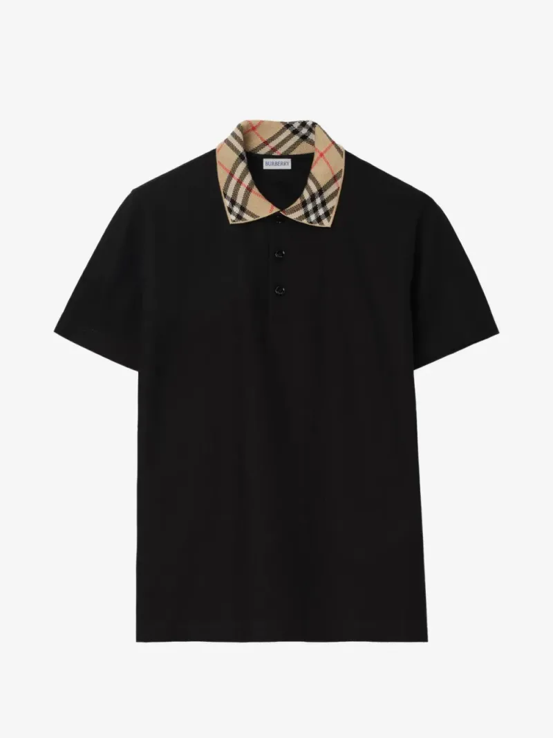 Burberry — Poloshirt mit Check-Kragen