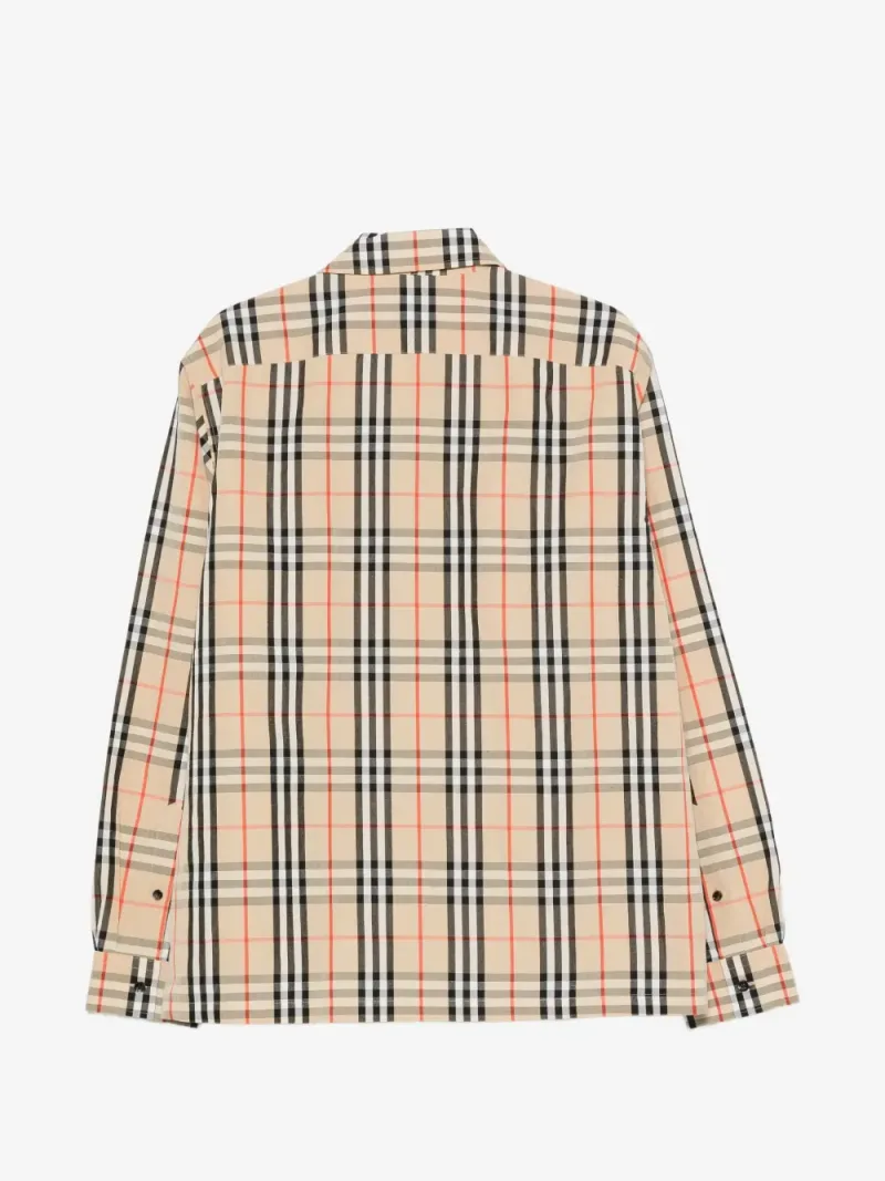Burberry — Check cotton linen overshirt — Photo 2 of 3