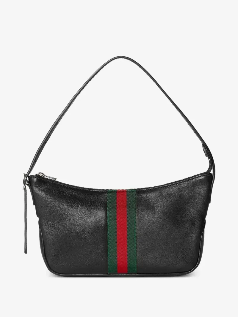 Gucci — Web-stripe calf leather messenger bag — Foto 2 di 4