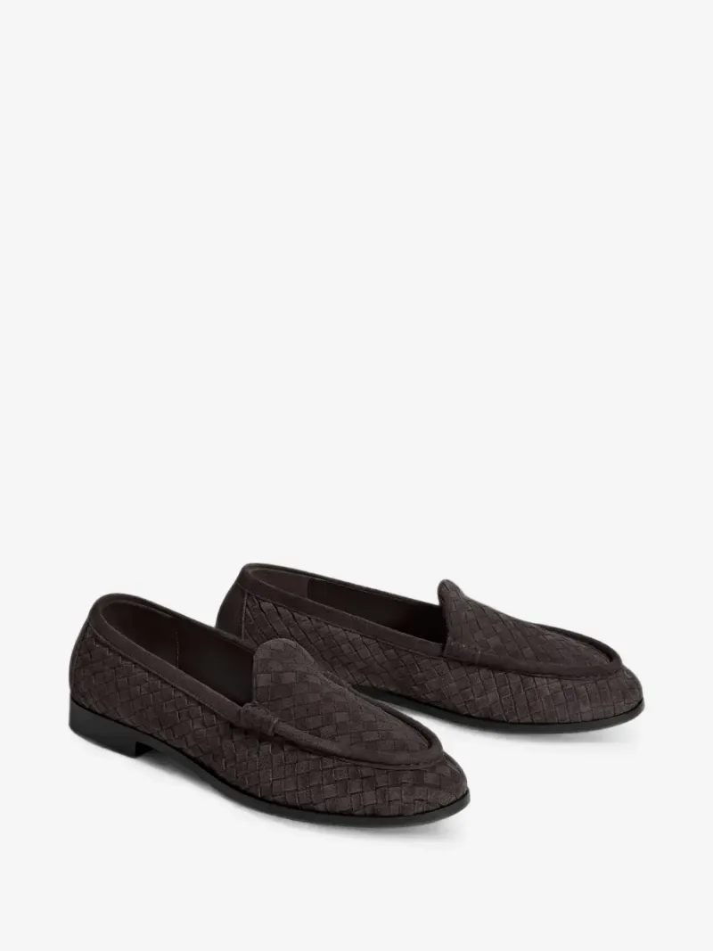 Bottega Veneta — Mocassini in Pelle d'agnello scamosciata — Foto 2 di 4