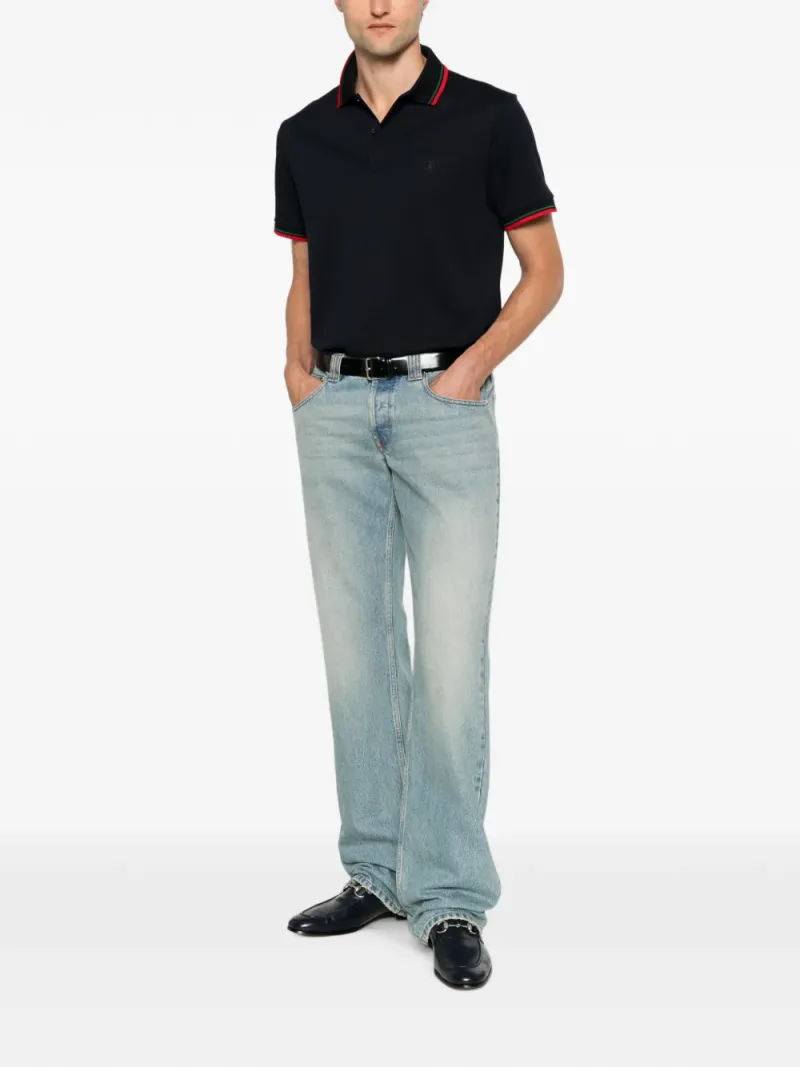 Gucci — Web-stripe polo shirt — Photo 2 of 5