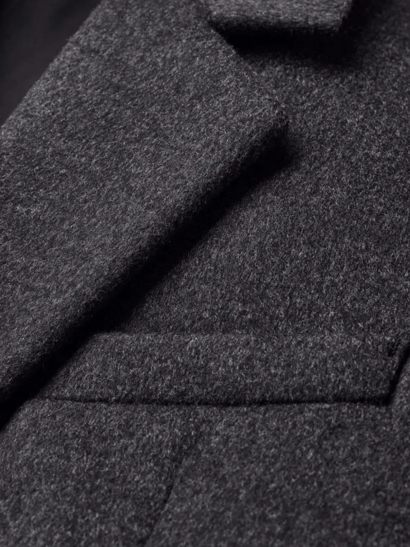 Saint Laurent — Coat in double-face brushed wool felt — Photo 3 of 3