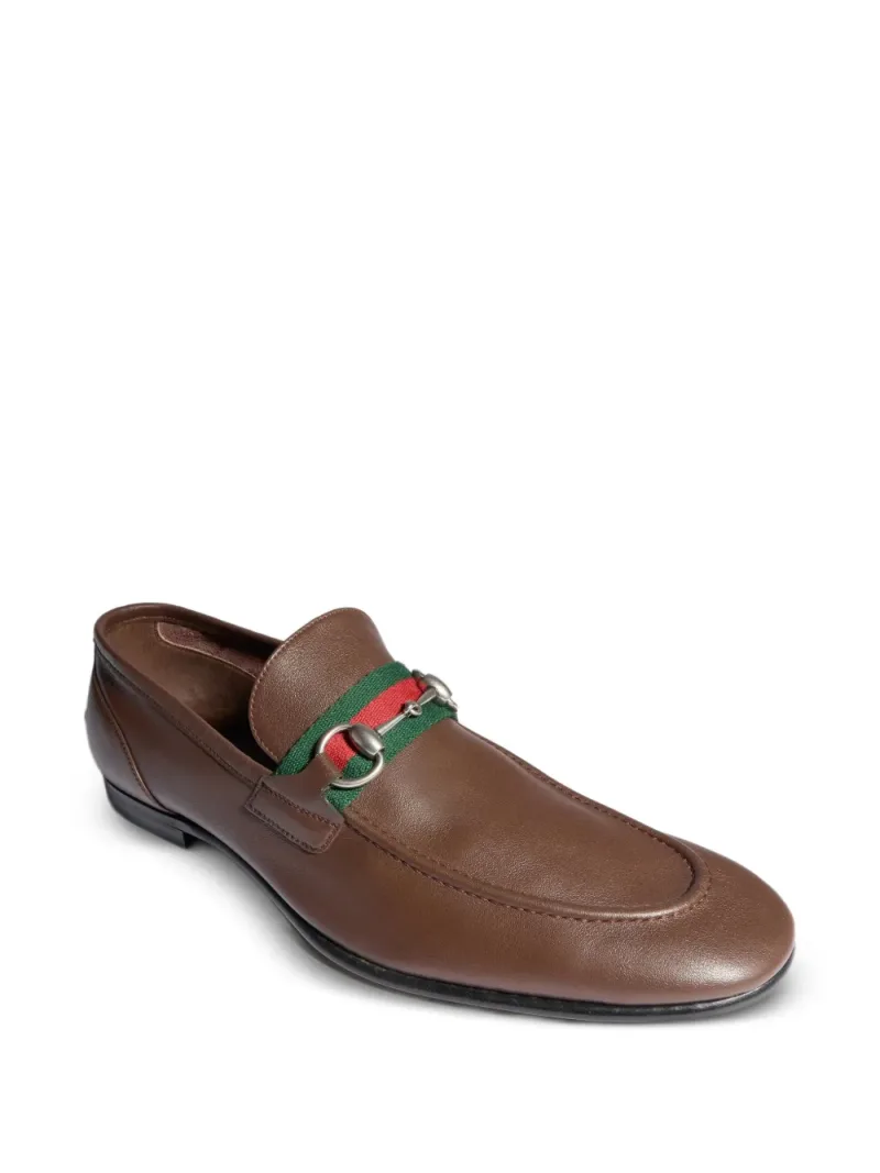 Gucci — Web-stripe Horsebit flat loafers — Foto 2 di 5