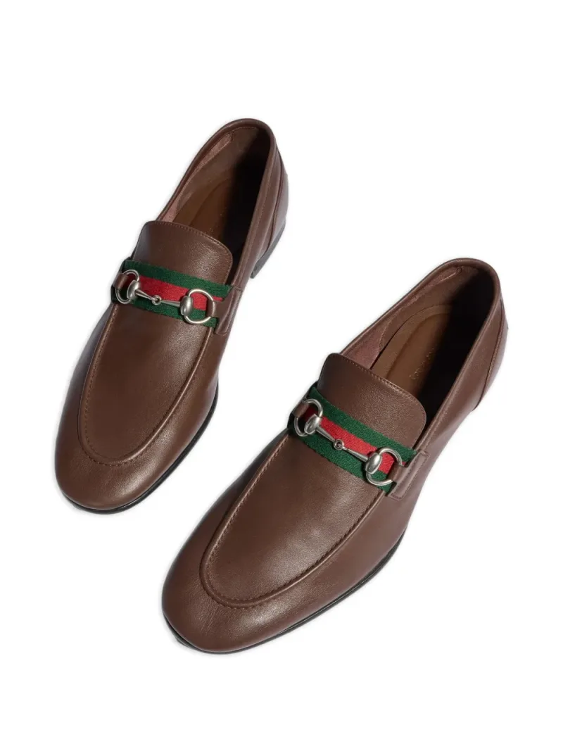 Gucci — Web-stripe Horsebit flat loafers — Foto 4 di 5