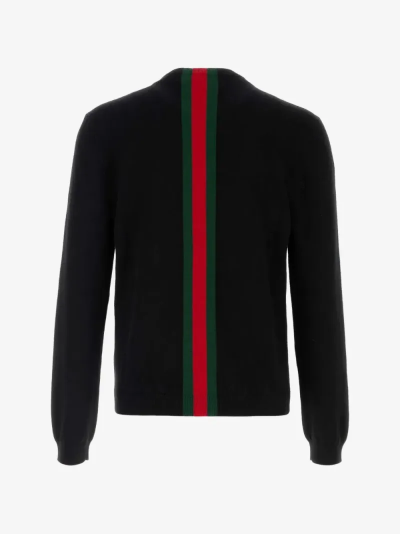 Gucci — Web-stripe cashmere sweater — Photo 2 of 5