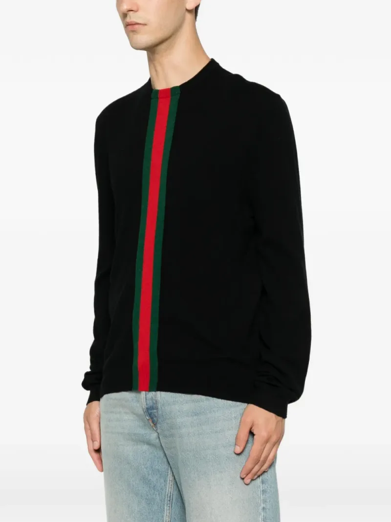 Gucci — Web-stripe cashmere sweater — Photo 3 of 5