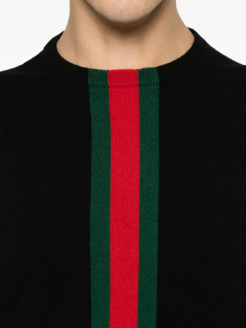 Gucci — Web-stripe cashmere sweater — Photo 5 of 5