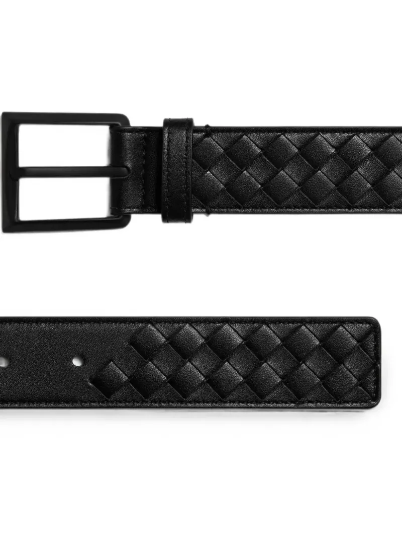 Bottega Veneta — Ceinture Solo en cuir Intrecciato — Photo 3 sur 4