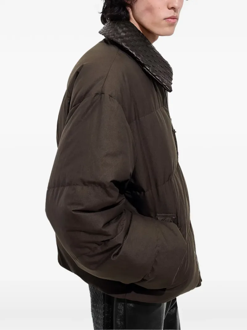 Bottega Veneta — Intrecciato collar puffer jacket — Photo 2 of 5