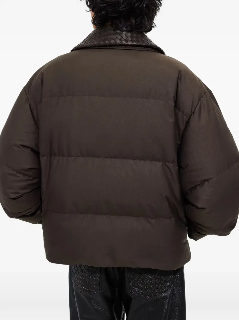 Bottega Veneta — Intrecciato collar puffer jacket — Photo 3 of 5
