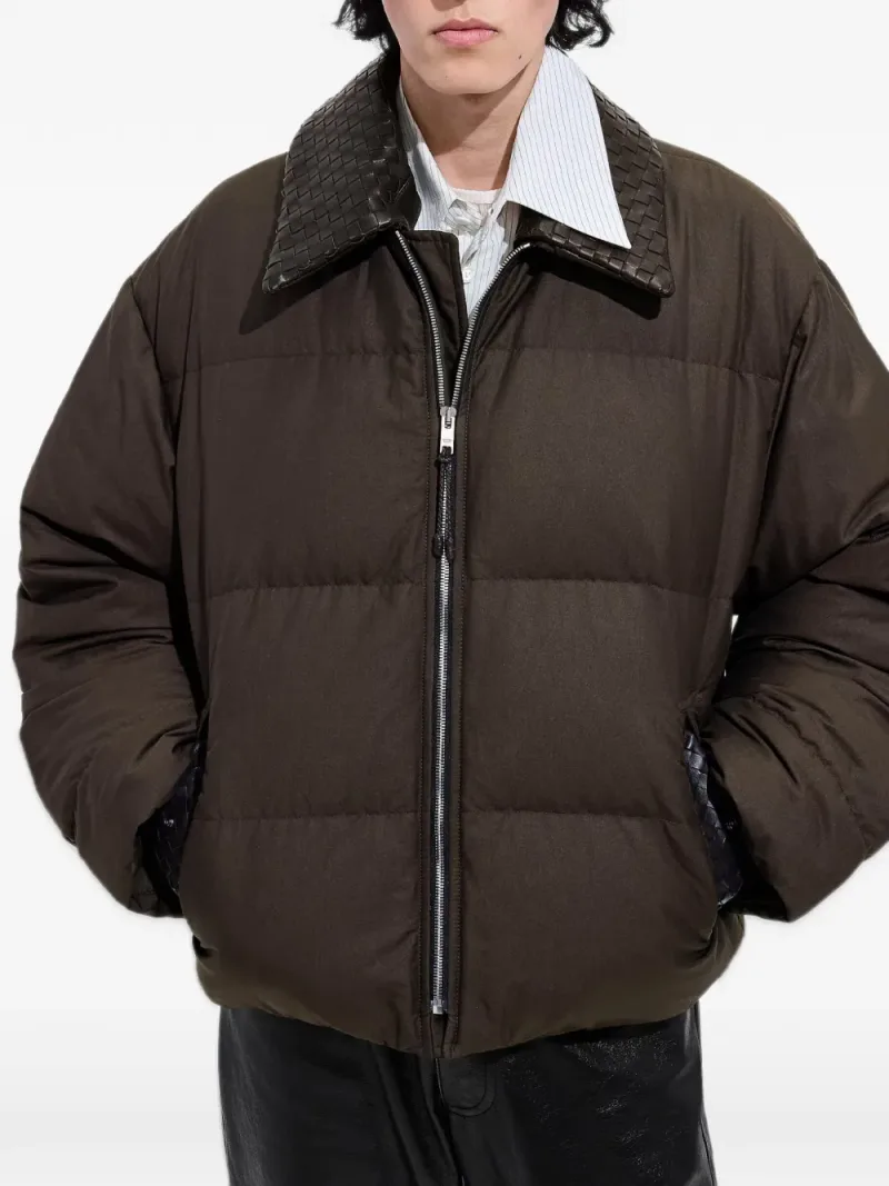 Bottega Veneta — Intrecciato collar puffer jacket — Photo 4 of 5
