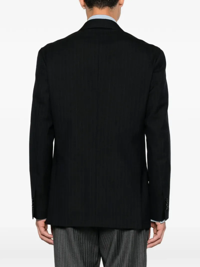 Lardini — Pinstripe double-breasted blazer — Foto 4 di 5