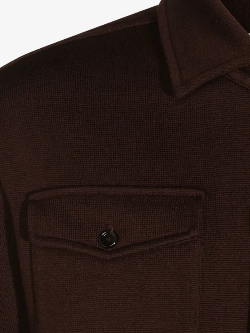 Lardini — Giacca-camicia con bottoni e colletto ampio — Foto 2 di 2