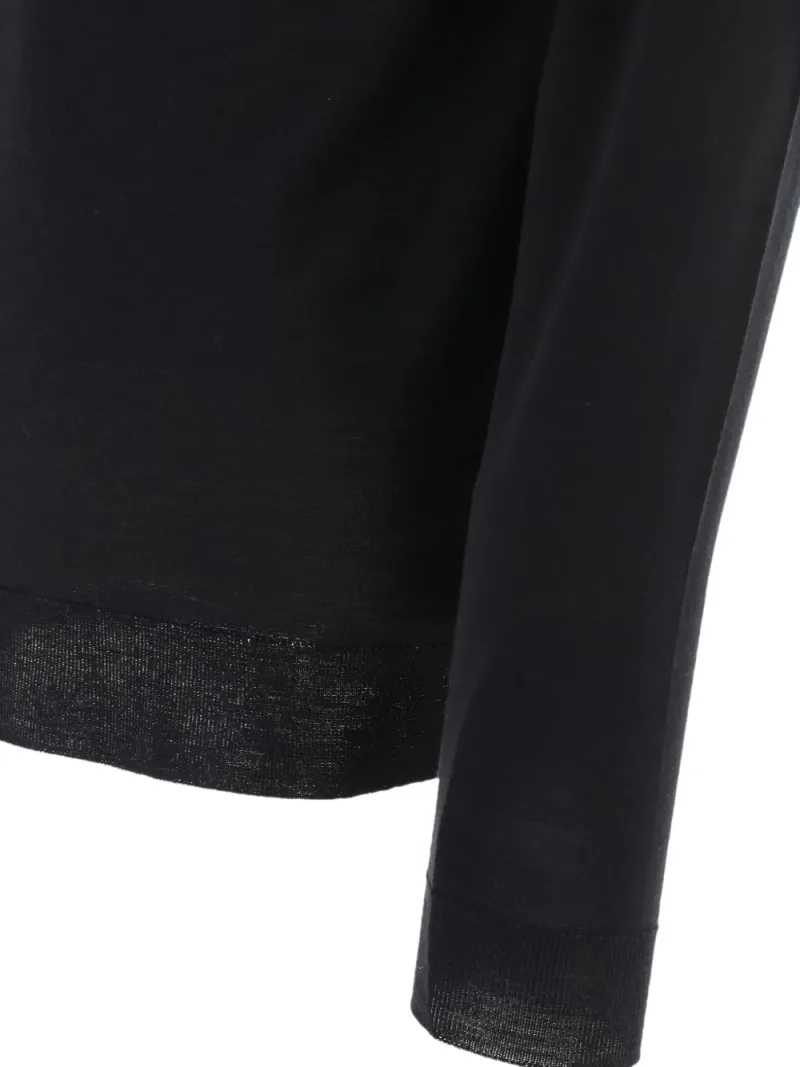 John Smedley — Long-sleeve classic-collar polo shirt — Foto 3 di 4