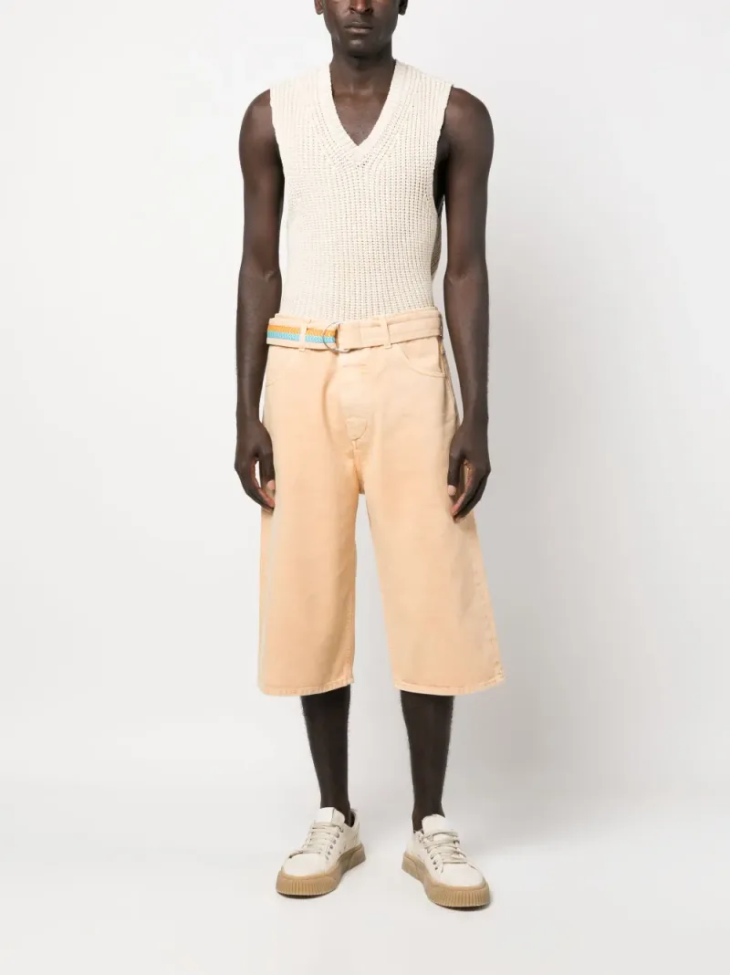 Marcelo Burlon — Belted denim Burmuda shorts — Photo 2 of 5