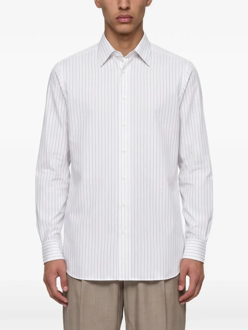 Lardini — Vertical-stripe shirt — Foto 3 di 4